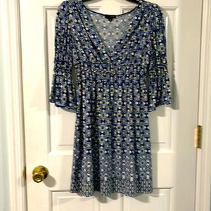 Max Edition blue print petite dress size PS